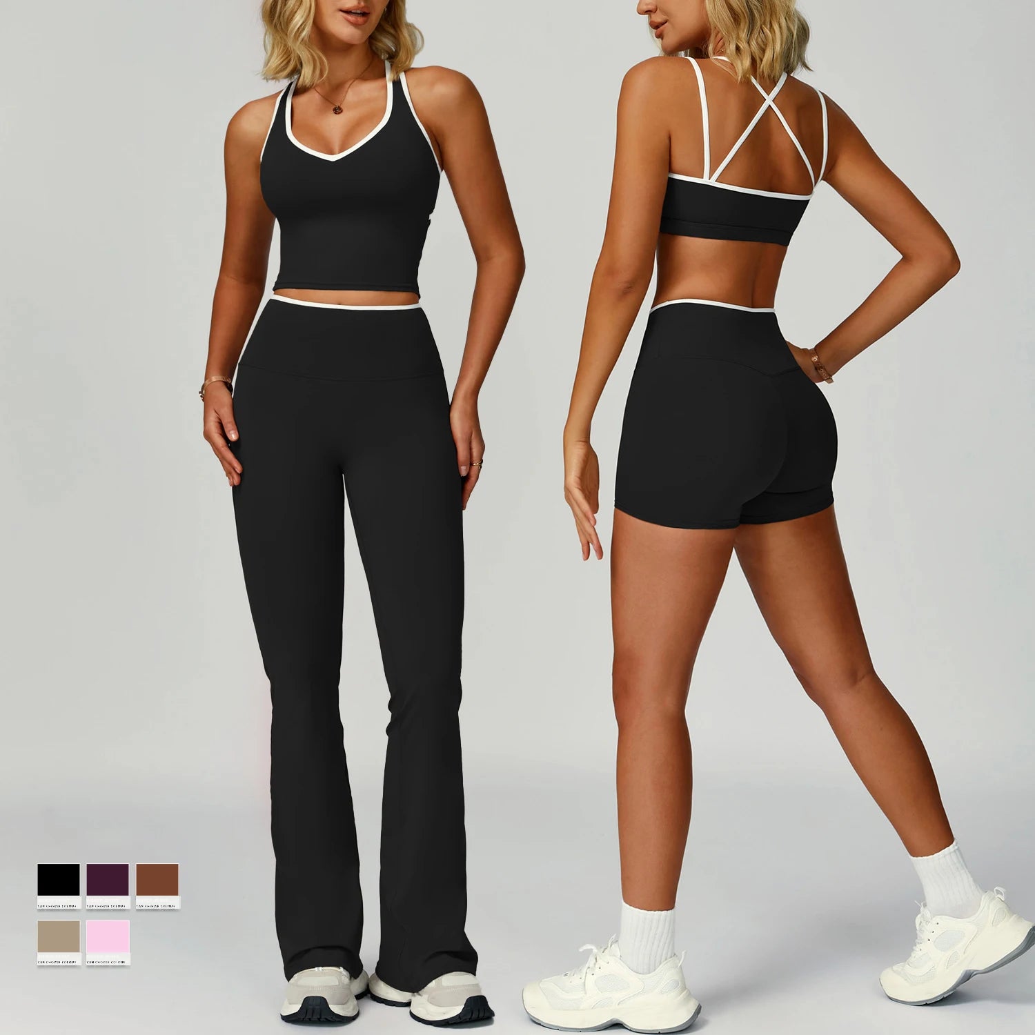 Women's Quick-Dry Gym Running Sports Bra & Yoga Set Breathable & Lightweight Workout Yoga Sets