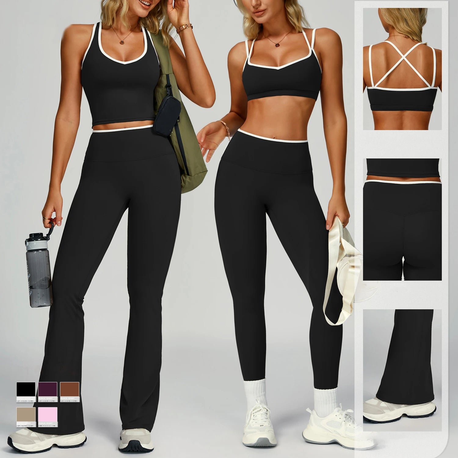 Women's Quick-Dry Gym Running Sports Bra & Yoga Set Breathable & Lightweight Workout Yoga Sets
