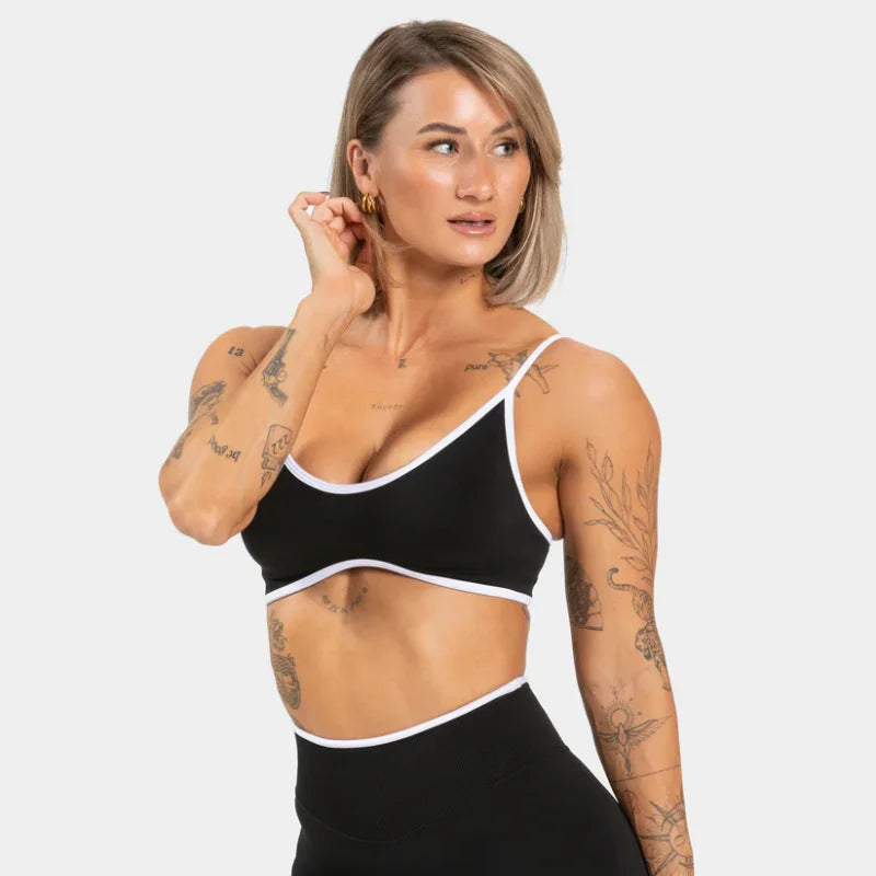 TEVEO – soutien-gorge de sport tricoté dos nu pour femmes, couleur unie, haut de Fitness d'été avec coussin de poitrine, soutien-gorge de Yoga à bretelles Sexy