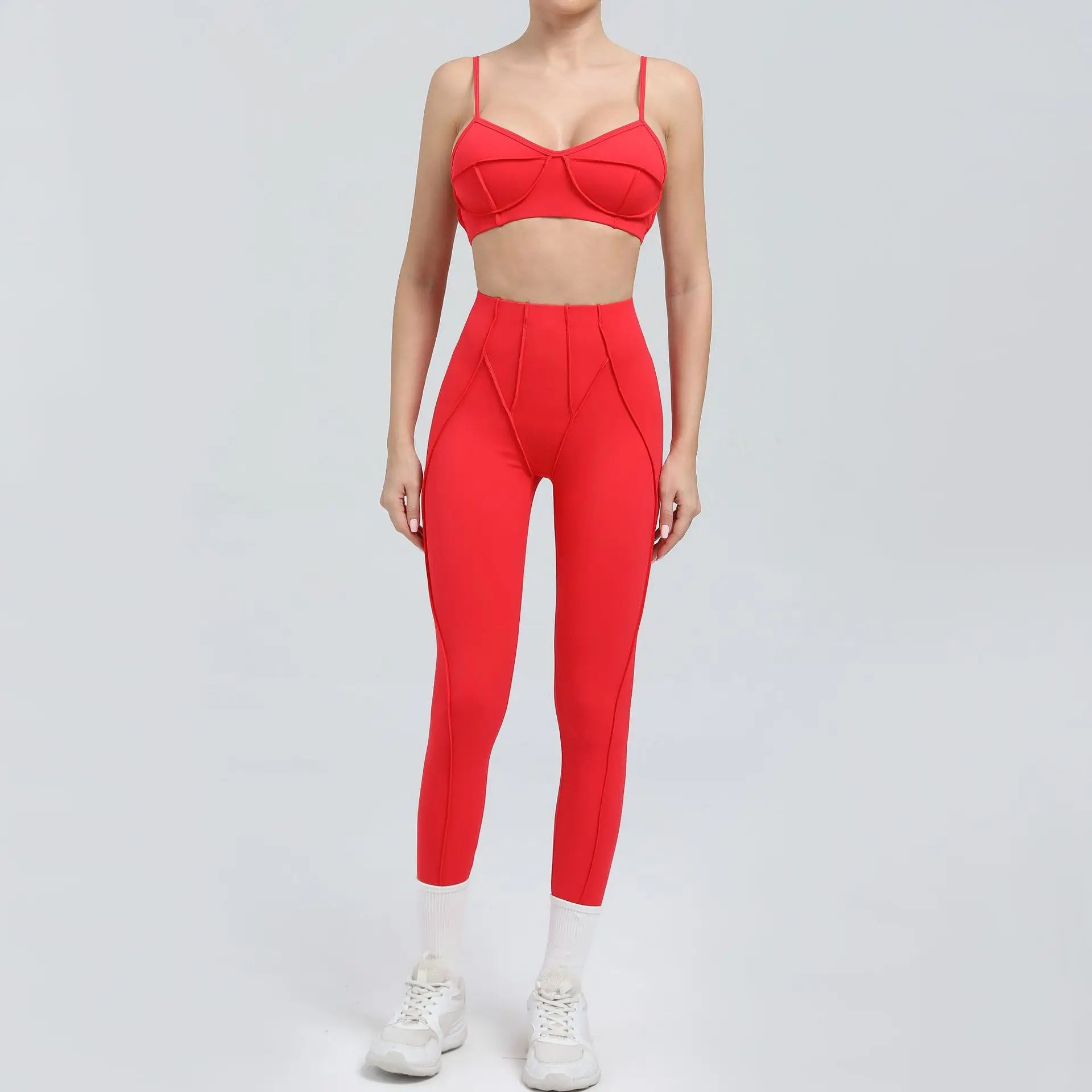 Ensemble de Yoga sans couture, sport, Fitness, hanche pêche, taille haute, séchage rapide, soutien-gorge, vêtements d'entraînement en plein air, combinaison de gymnastique pour femmes
