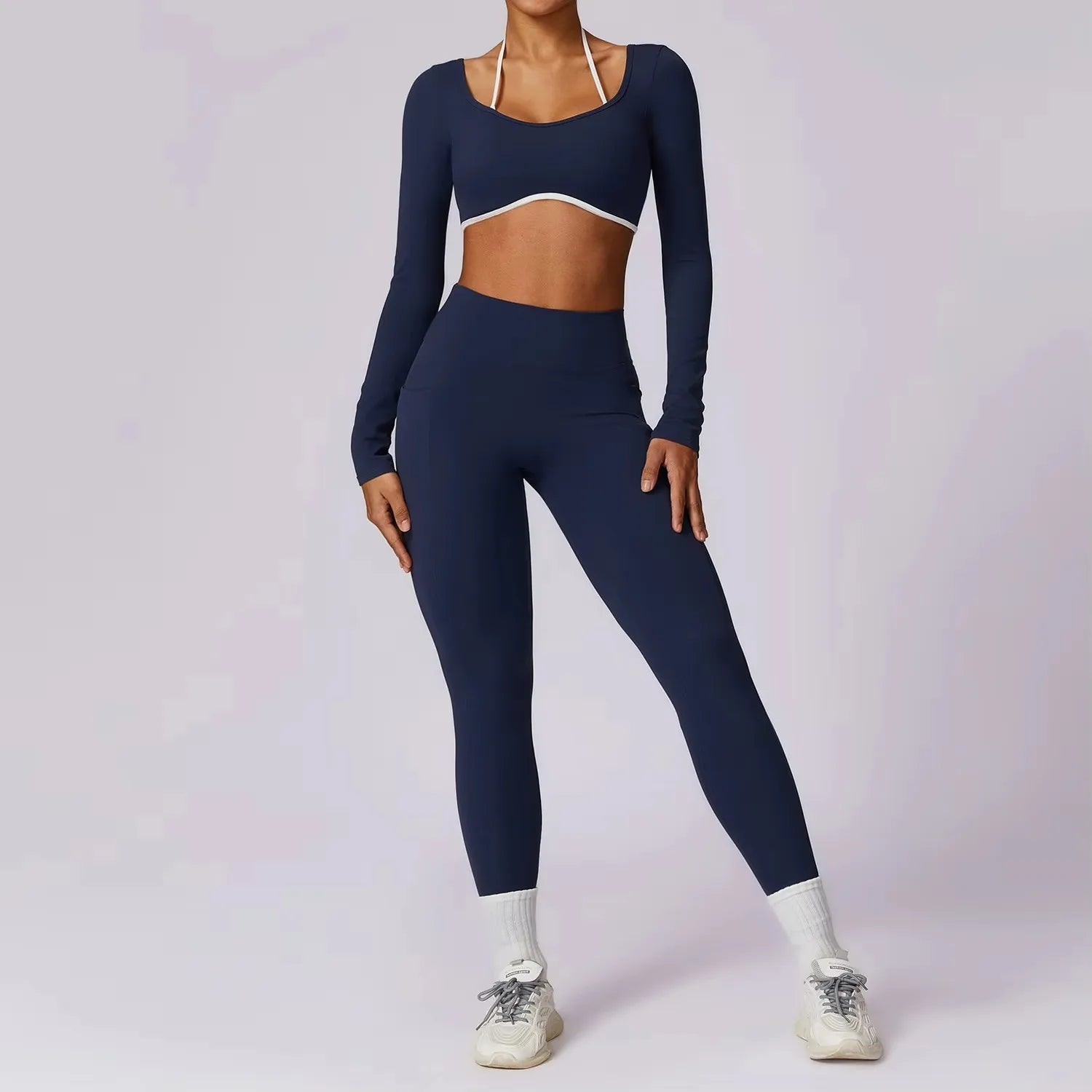 2 pièces ensemble de gymnastique femmes entraînement dos nu Yoga costume femmes séchage rapide course Legging Fitness soutien-gorge à manches courtes chemise sport costume femme