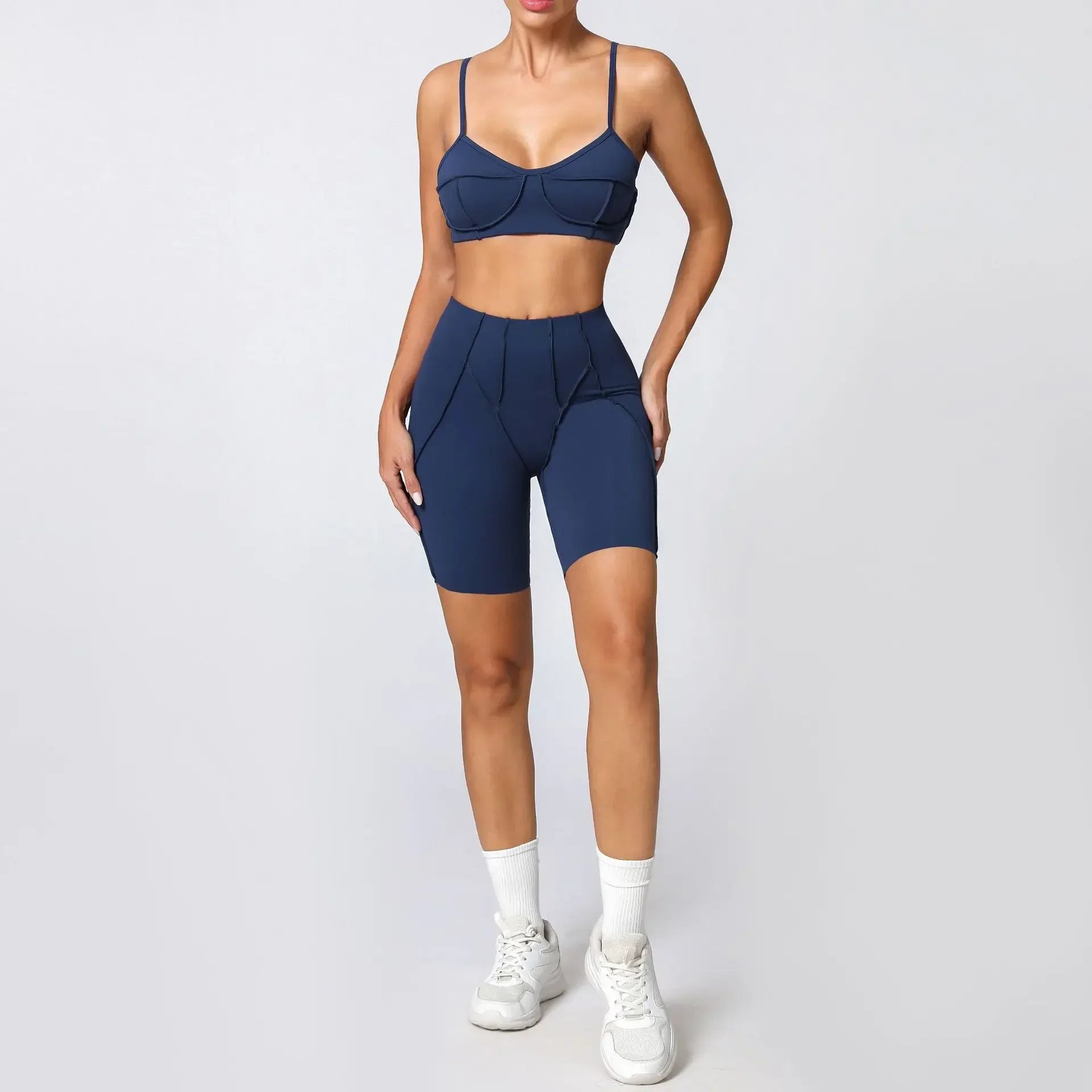 Ensemble de Yoga sans couture, sport, Fitness, hanche pêche, taille haute, séchage rapide, soutien-gorge, vêtements d'entraînement en plein air, combinaison de gymnastique pour femmes