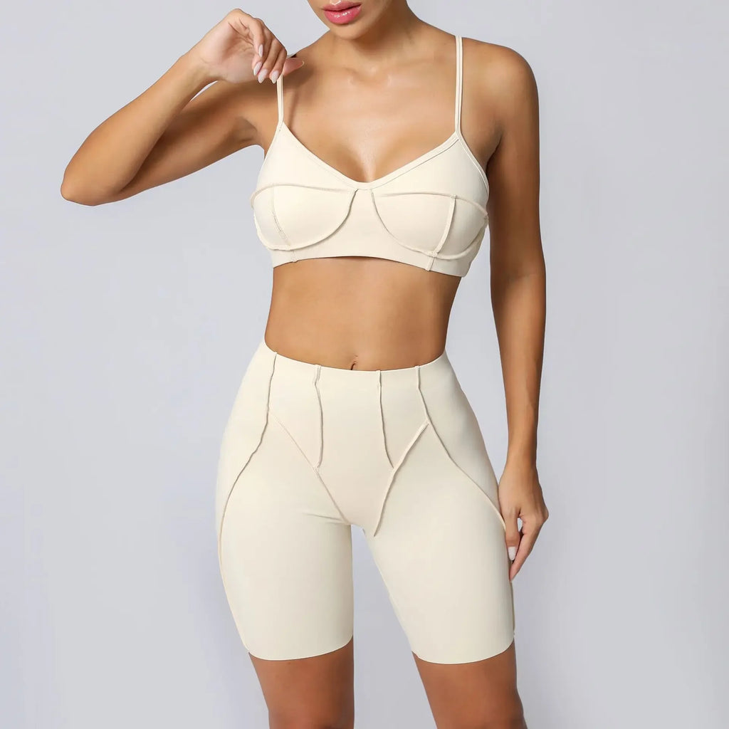 Ensemble de Yoga sans couture, sport, Fitness, hanche pêche, taille haute, séchage rapide, soutien-gorge, vêtements d'entraînement en plein air, combinaison de gymnastique pour femmes