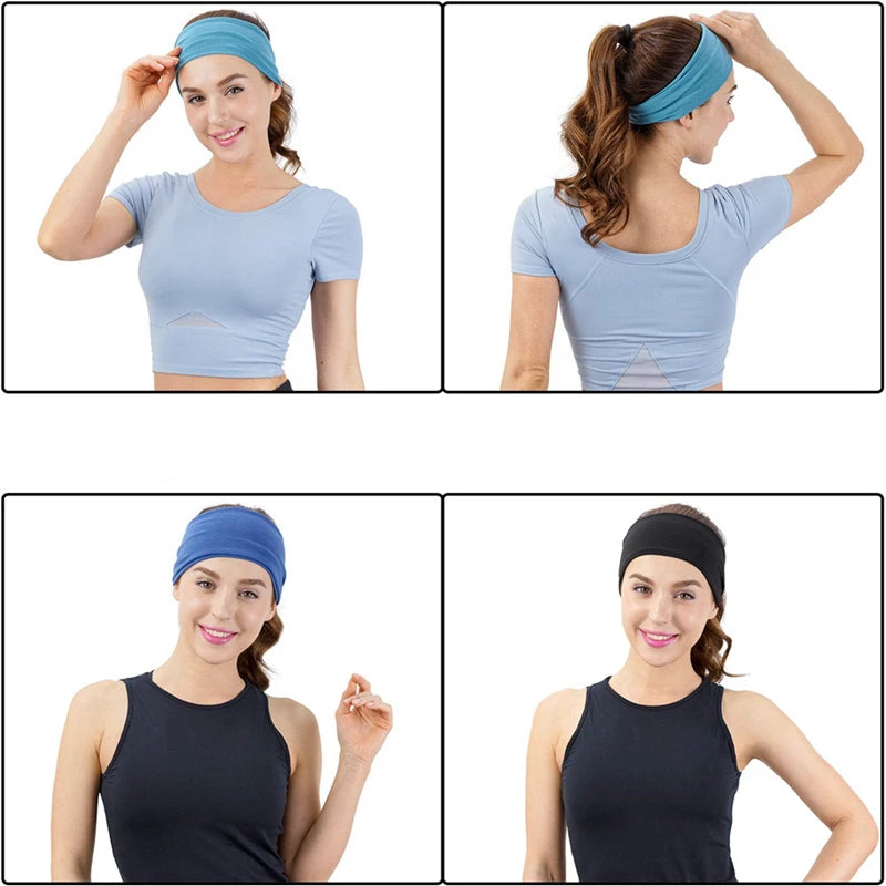 Femmes bandeau Turban couleur unie élastiques bandes de cheveux Yoga bandeau mode maquillage cheveux cerceau Vintag bandeau cheveux accessoires