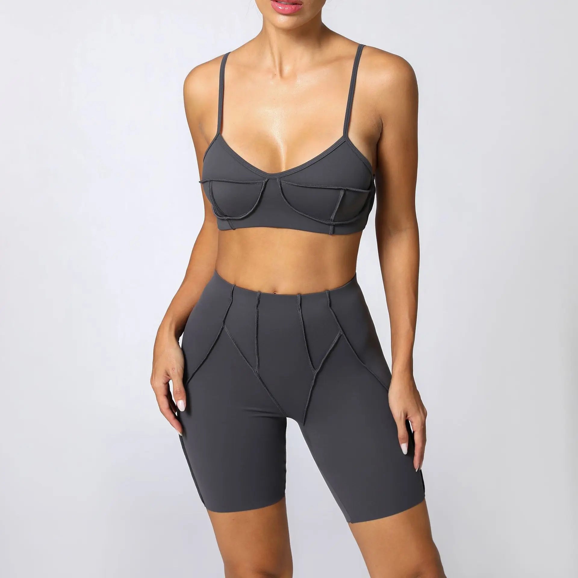 Ensemble de Yoga sans couture, sport, Fitness, hanche pêche, taille haute, séchage rapide, soutien-gorge, vêtements d'entraînement en plein air, combinaison de gymnastique pour femmes